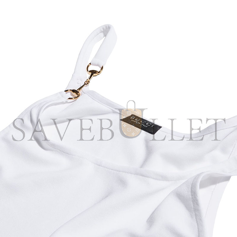 GUCCI VISCOSE CRÊPE JERSEY TOP WITH HORSEBIT 872686